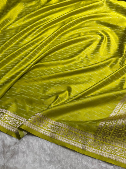 Apple Green Shades Tanchoi Motif Mashru Silk Saree MST-16