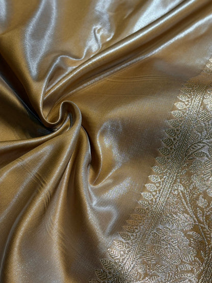 Satin Silk Saree Booti Motif in Tusser Shades SS20