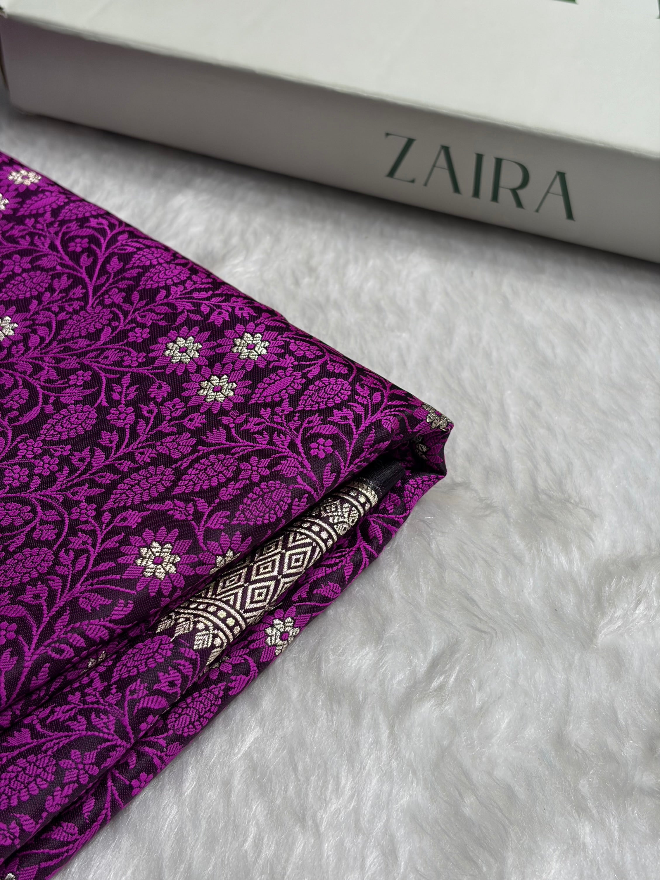 Magenta Shades Tanchoi Motif Mashru Silk Saree MST-12