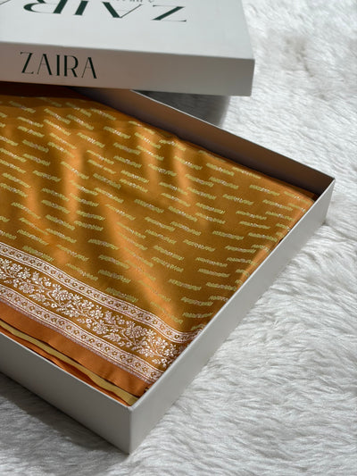 Dusty Mustard Shades Tanchoi Motif Mashru Silk Saree MST-16