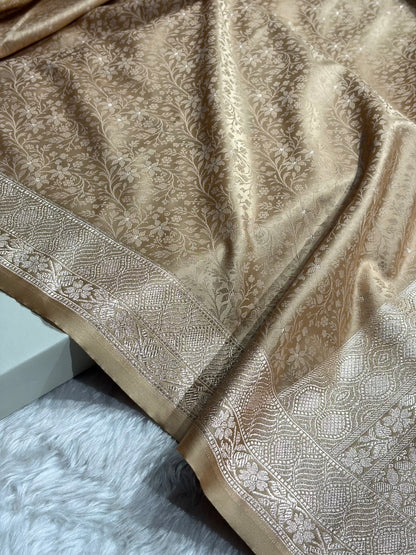Beige Shades Tanchoi Motif Mashru Silk Saree MST-15