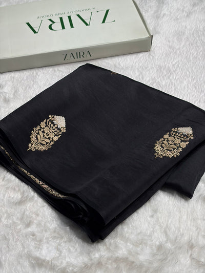 Black Shades Handwoven Pure Paper Silk RM-51