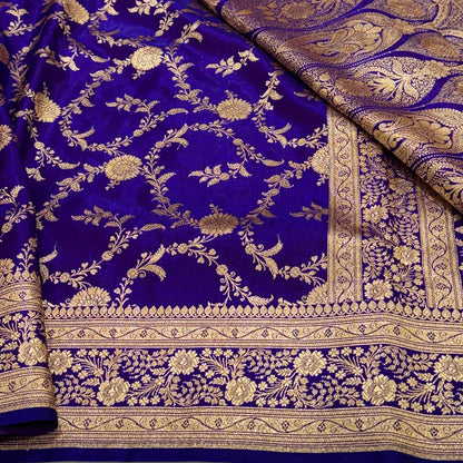 Light Weight Purple Satin Silk Saree