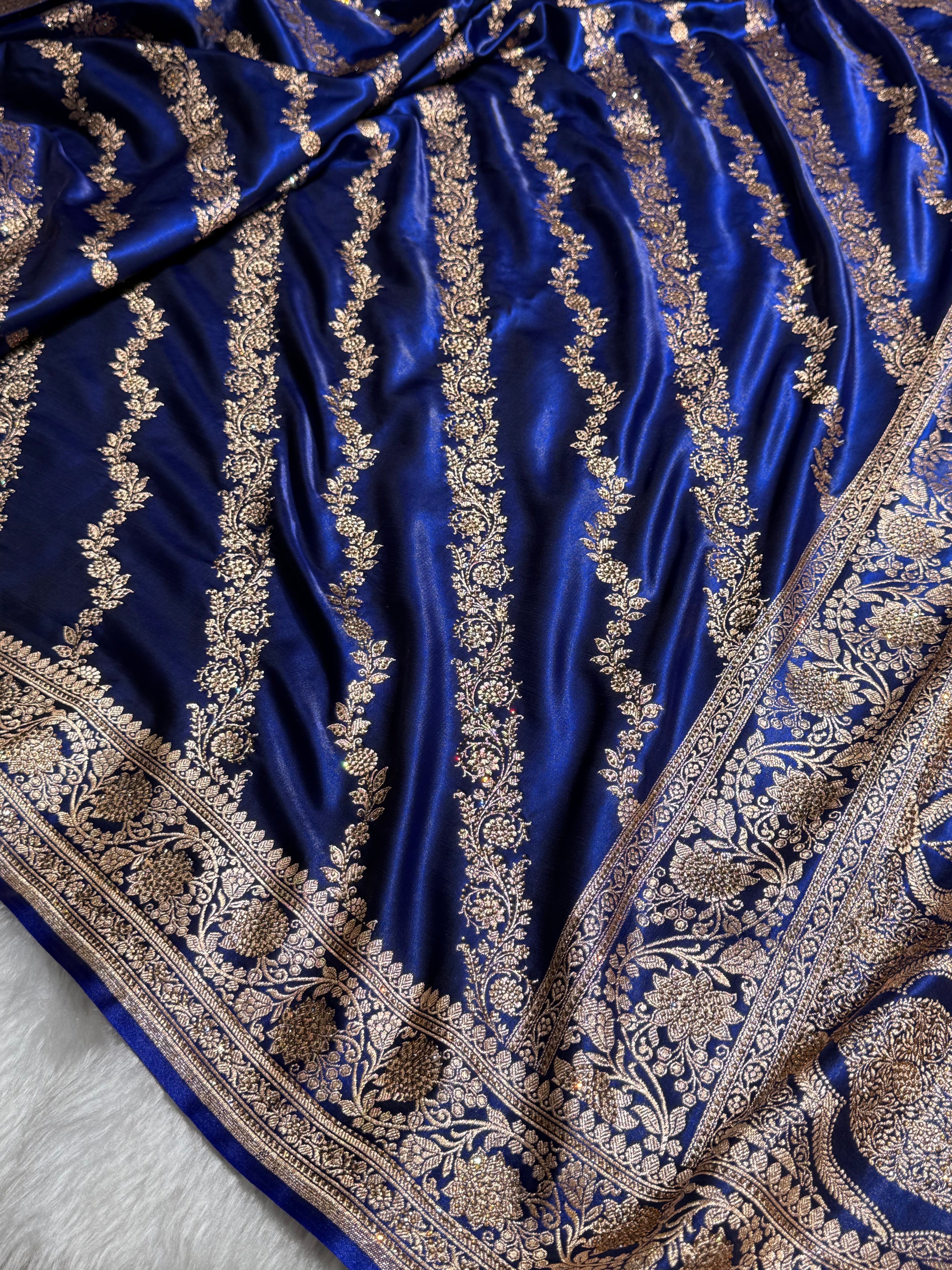 Bridal Royal Blue Cross with Swarovski Stone Work BSS-10