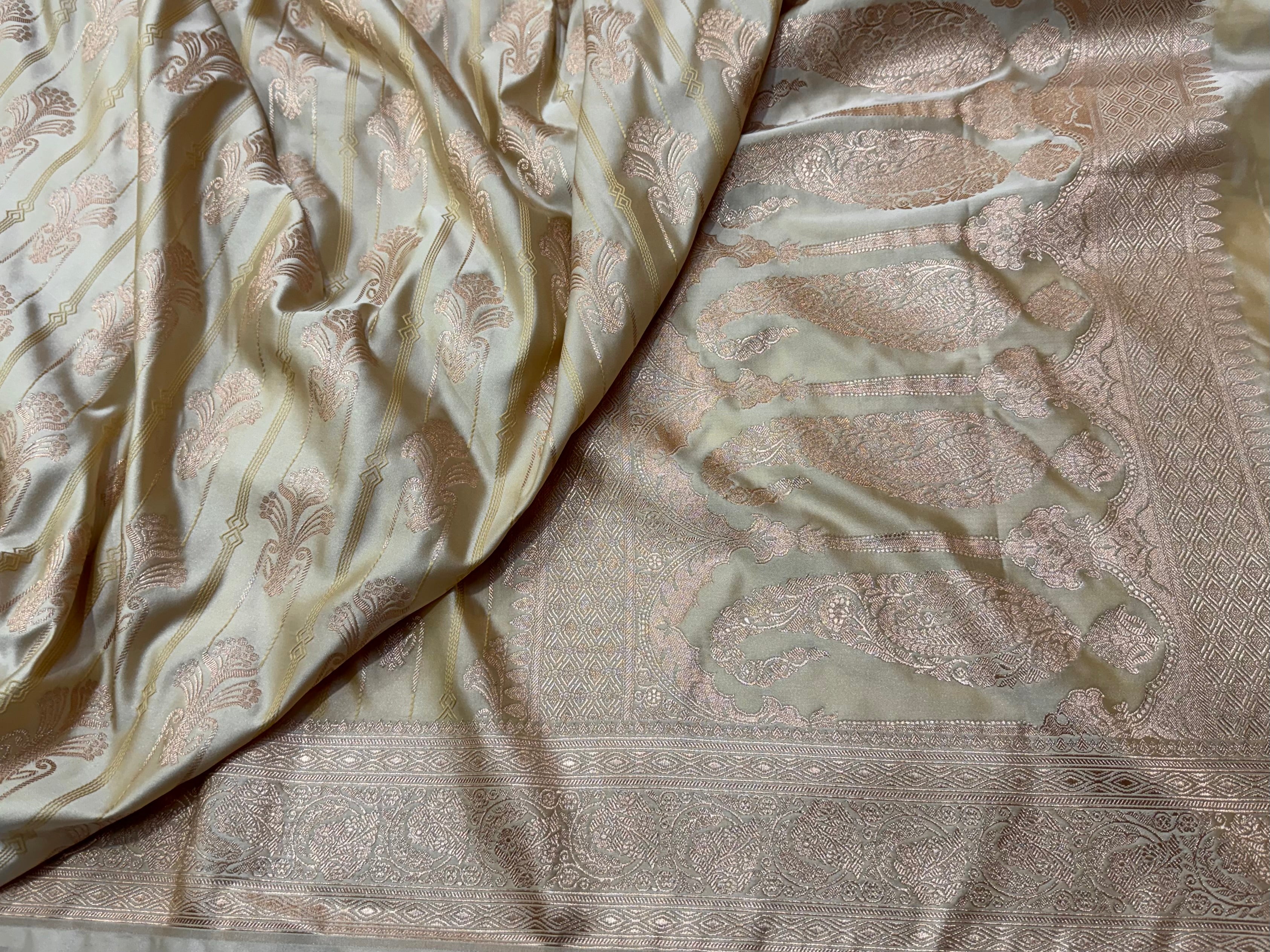 Tussar Mashru Tanchoi Satin Silk