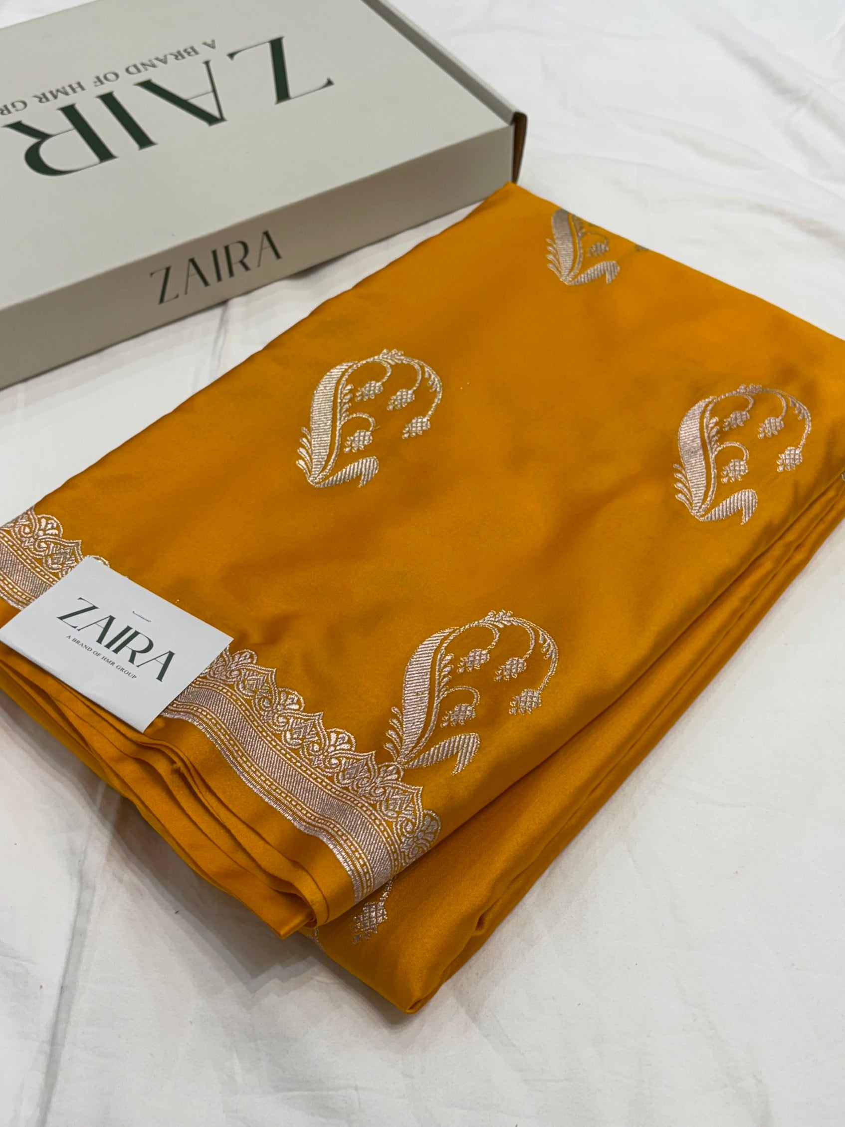 Mustard Shade With Booti Pattern Mashru Silk Saree