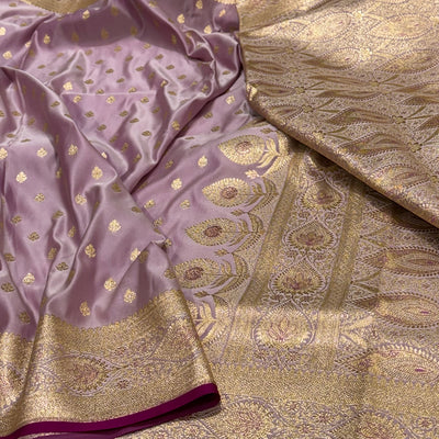 Katan Silk Saree In Lilac Shades SK10