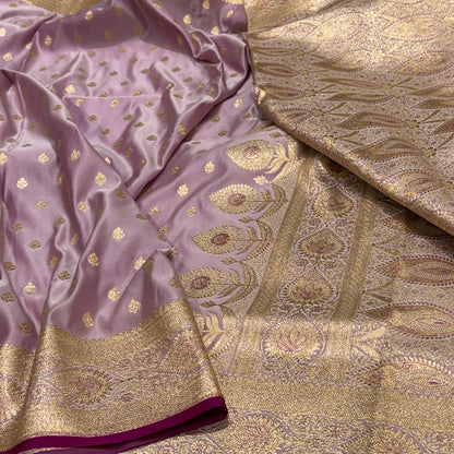 Katan Silk Saree In Lilac Shades