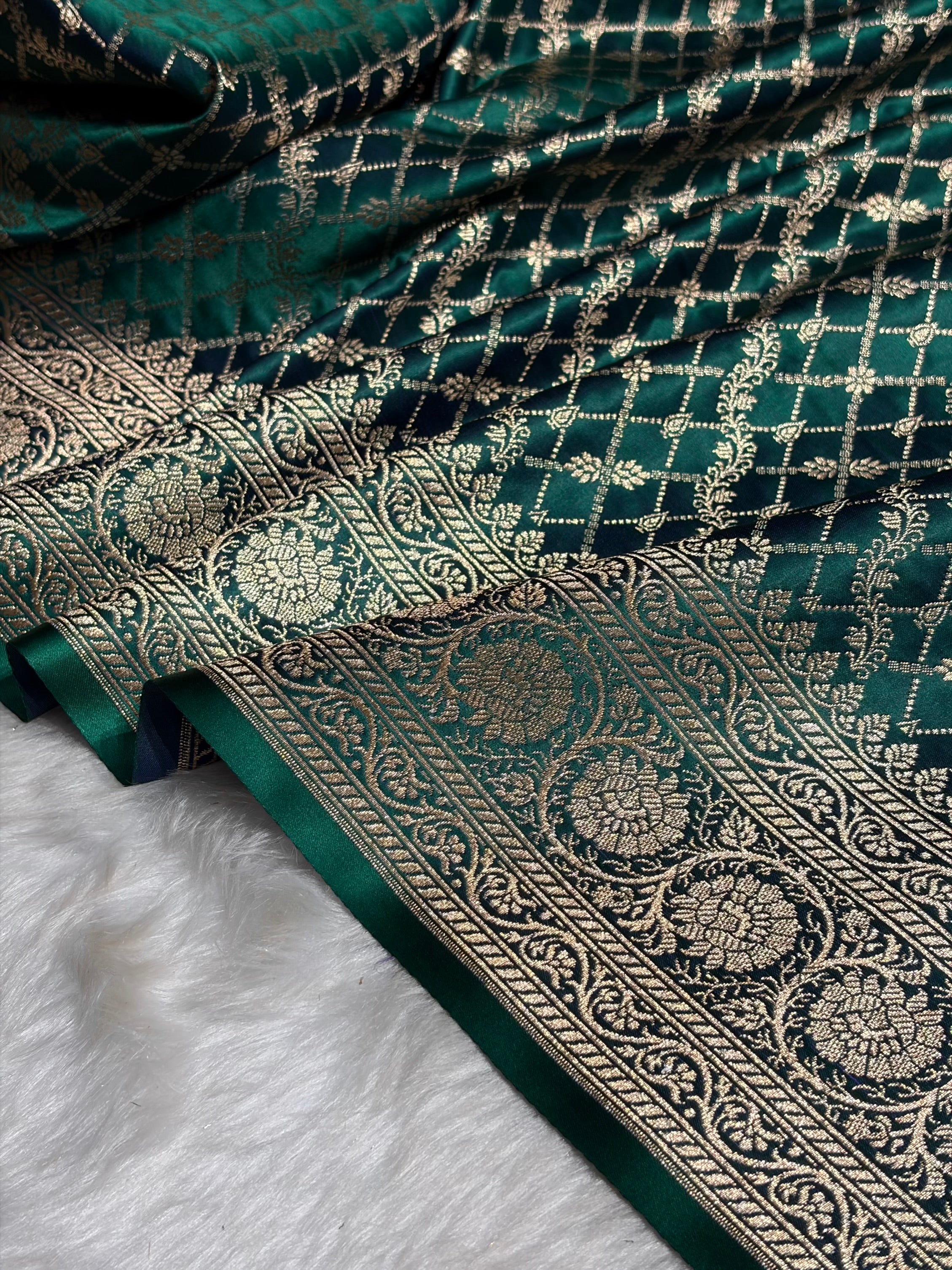 Peacock Banarasi Brocade Soft Katan Silk Saree SKB-01