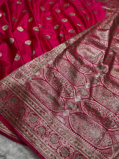 Pink Chand Tara Boota With Swarovski Work