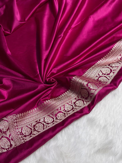 Contrast Rama With Rani Minakari Boota Mashru Silk Saree MS35