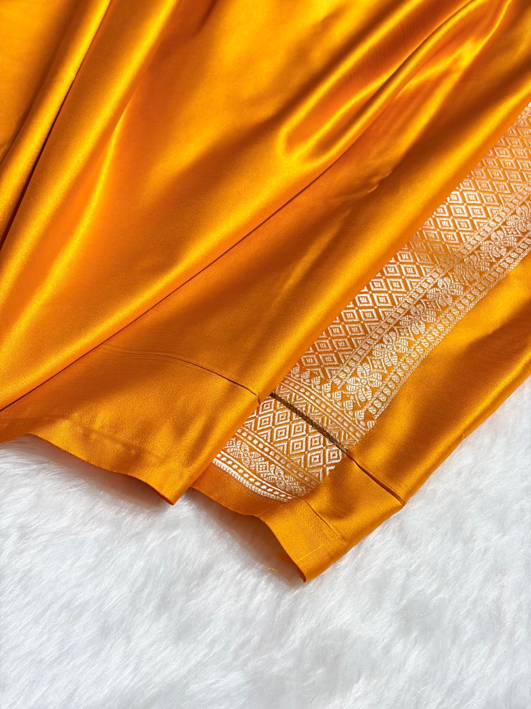 Mustard Shades Tanchoi Motif Mashru Silk Saree MST-12