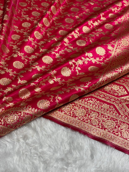 Light Weight Cross Rani shades Satin Silk Saree SS15