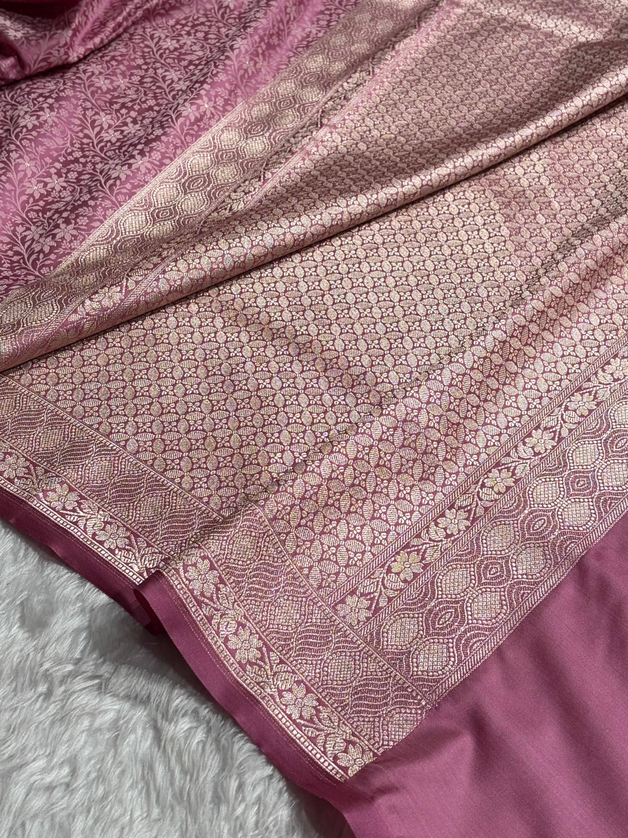 Mauve Shades Tanchoi Motif Mashru Silk Saree MST-15