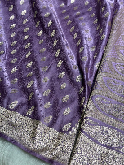 Lavender Shades Tanchoi Motif Mashru Silk Saree MST-10