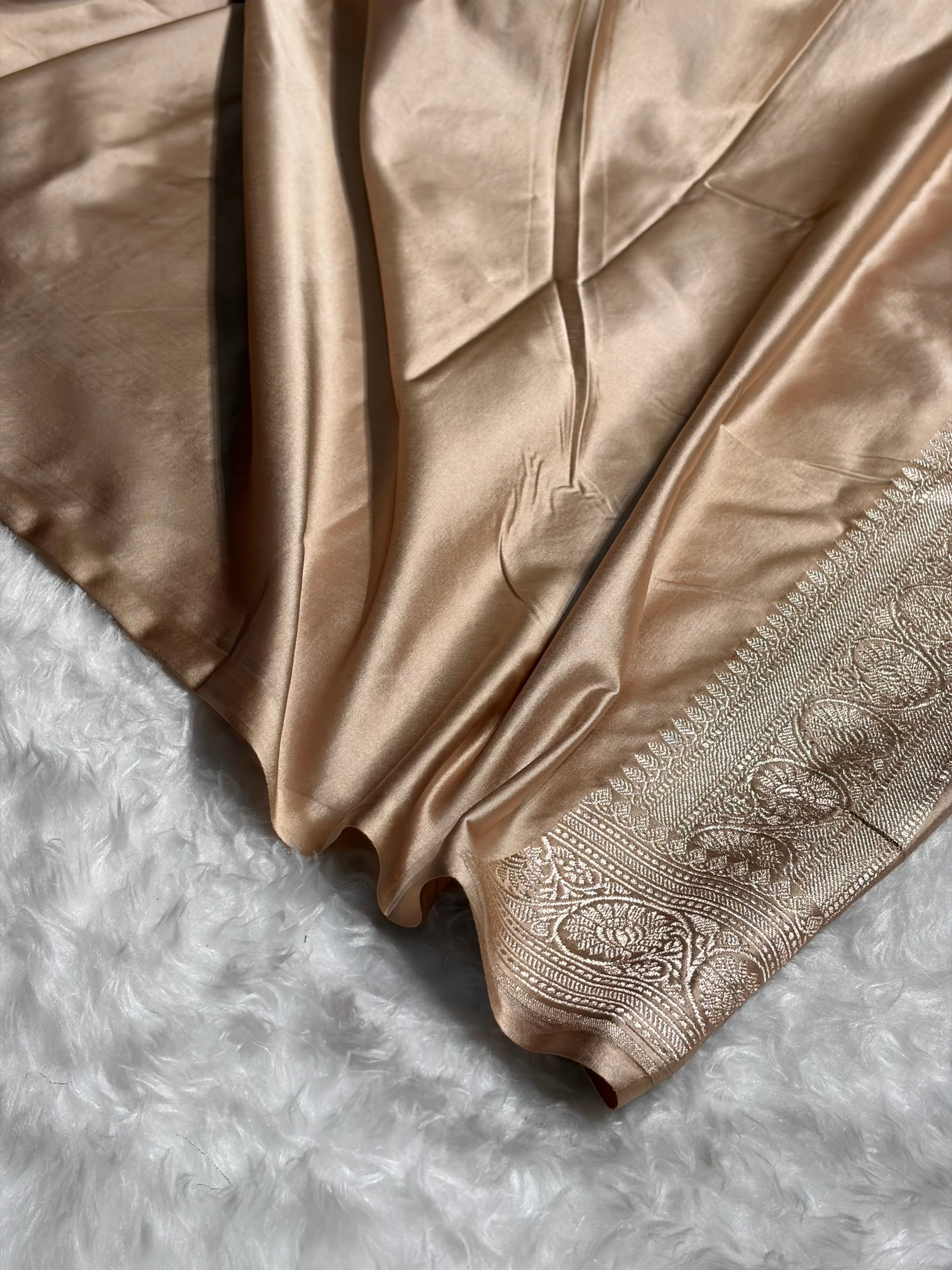 Tusser Minakari Banarasi Cross Mashru Silk Saree MS01