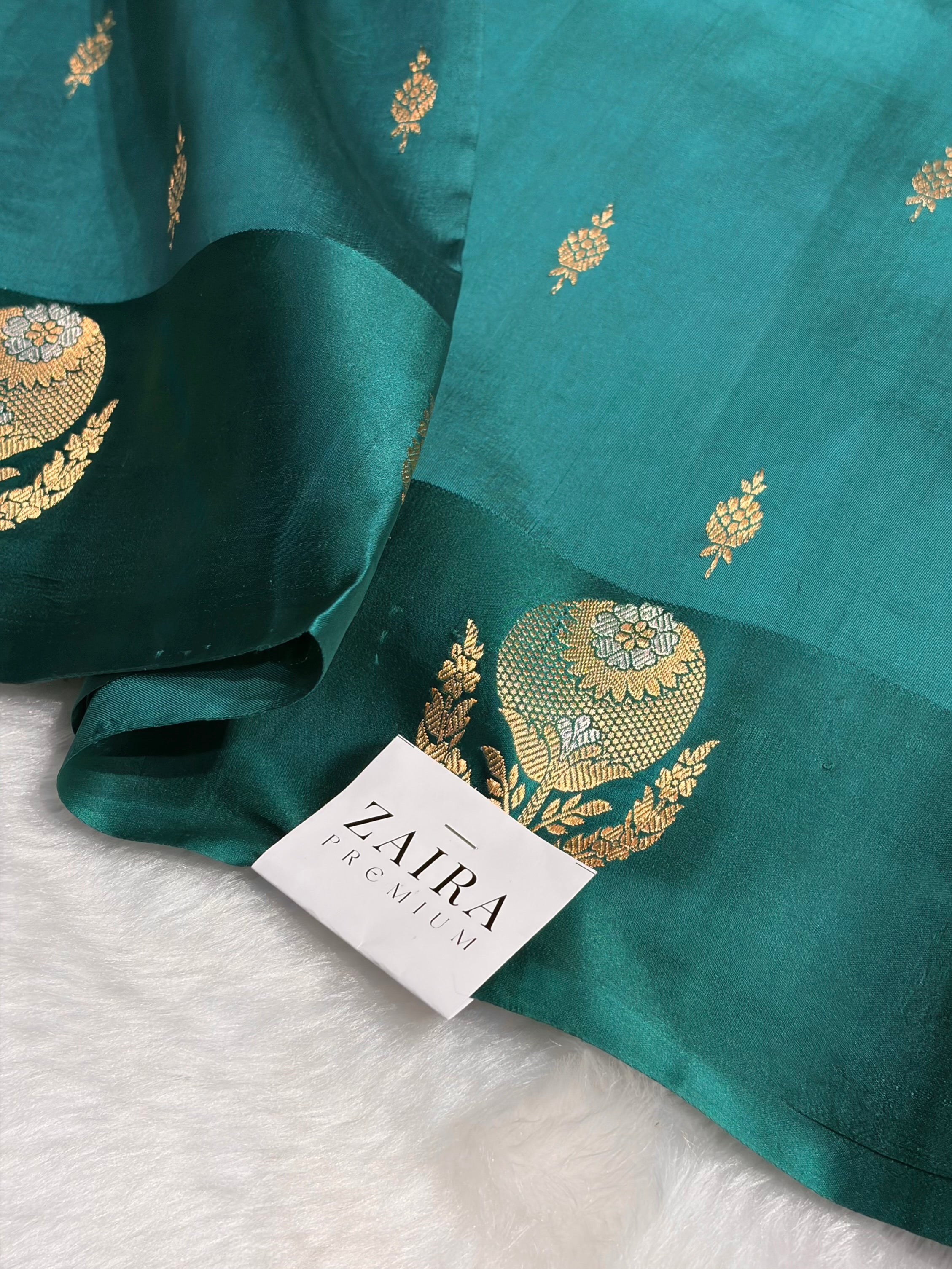 Rama Shades Meena Boota Handwoven Raw Mango Silk RM-21