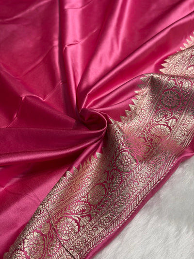 Baby Pink Booti Mashru Silk Saree MCS26