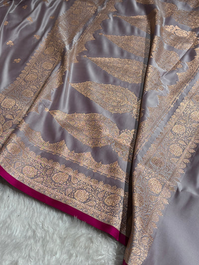 Banarasi Grape Booti Katan Silk Saree SK09