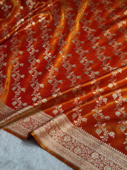 Ultra Light Weight Satin Silk Cross in FIRE GOLD Shades