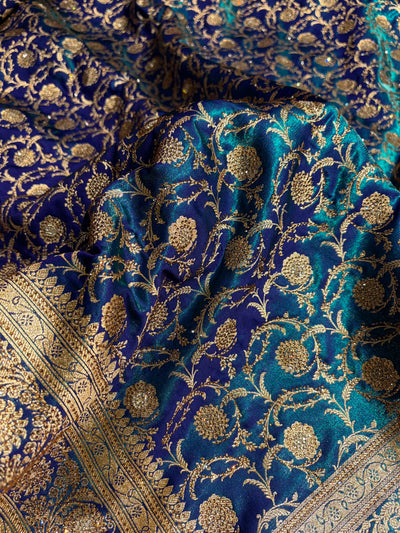 Banarasi Bridal Peacock Jaal with Swarovski Stone BSS13 (E)