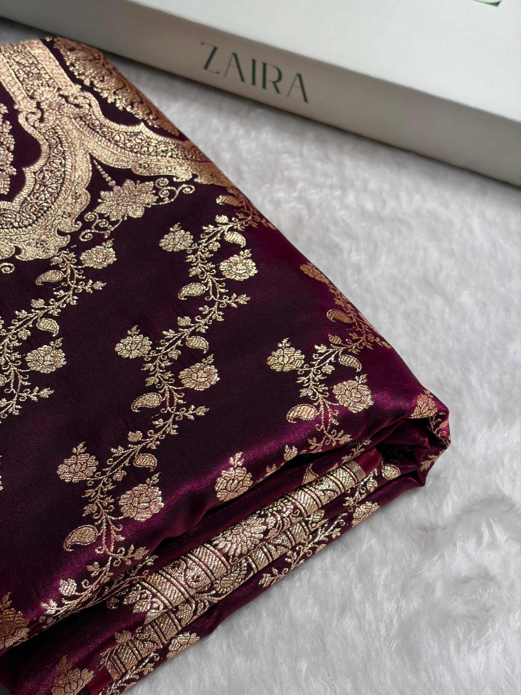 Ultra Light Weight Satin Silk Cross in Dark Wine Shades SS11