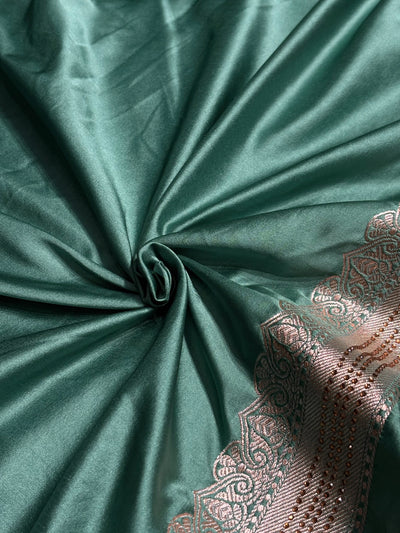 Rama Shades Unique Motif Mashru Swarovski Work Silk Saree BMCS47
