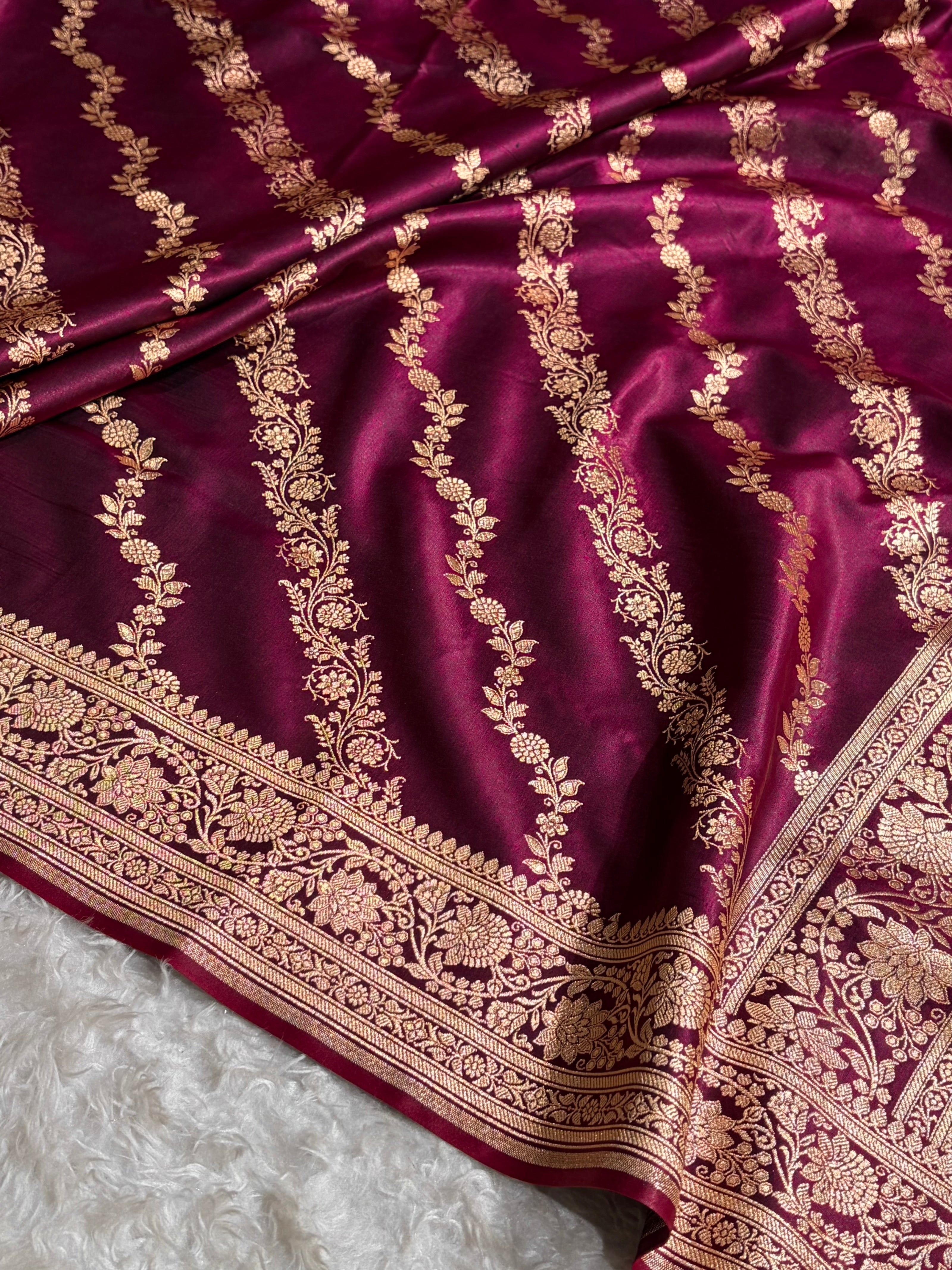Ultra Light Weight Satin Silk Wine Cross SS10