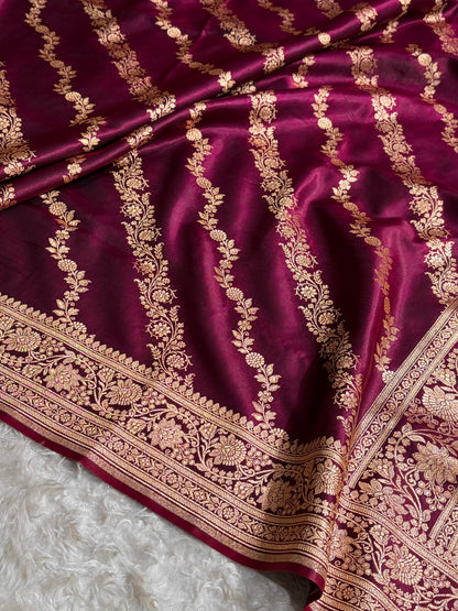 Ultra Light Weight Satin Silk Wine Cross SS10