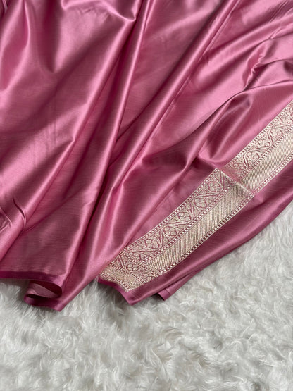 Mauve Floral Motif Mashru Silk Saree MSM-04