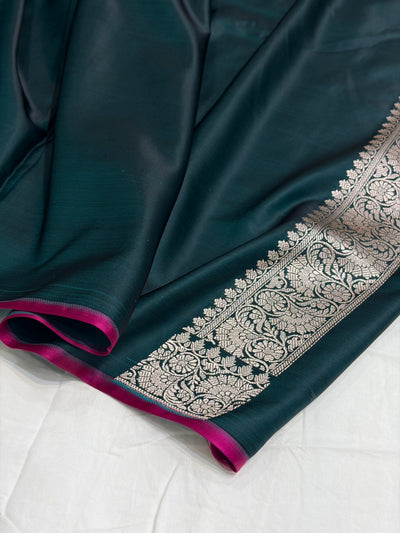 Wine Shade With Booti Pattern Mashru Silk Saree