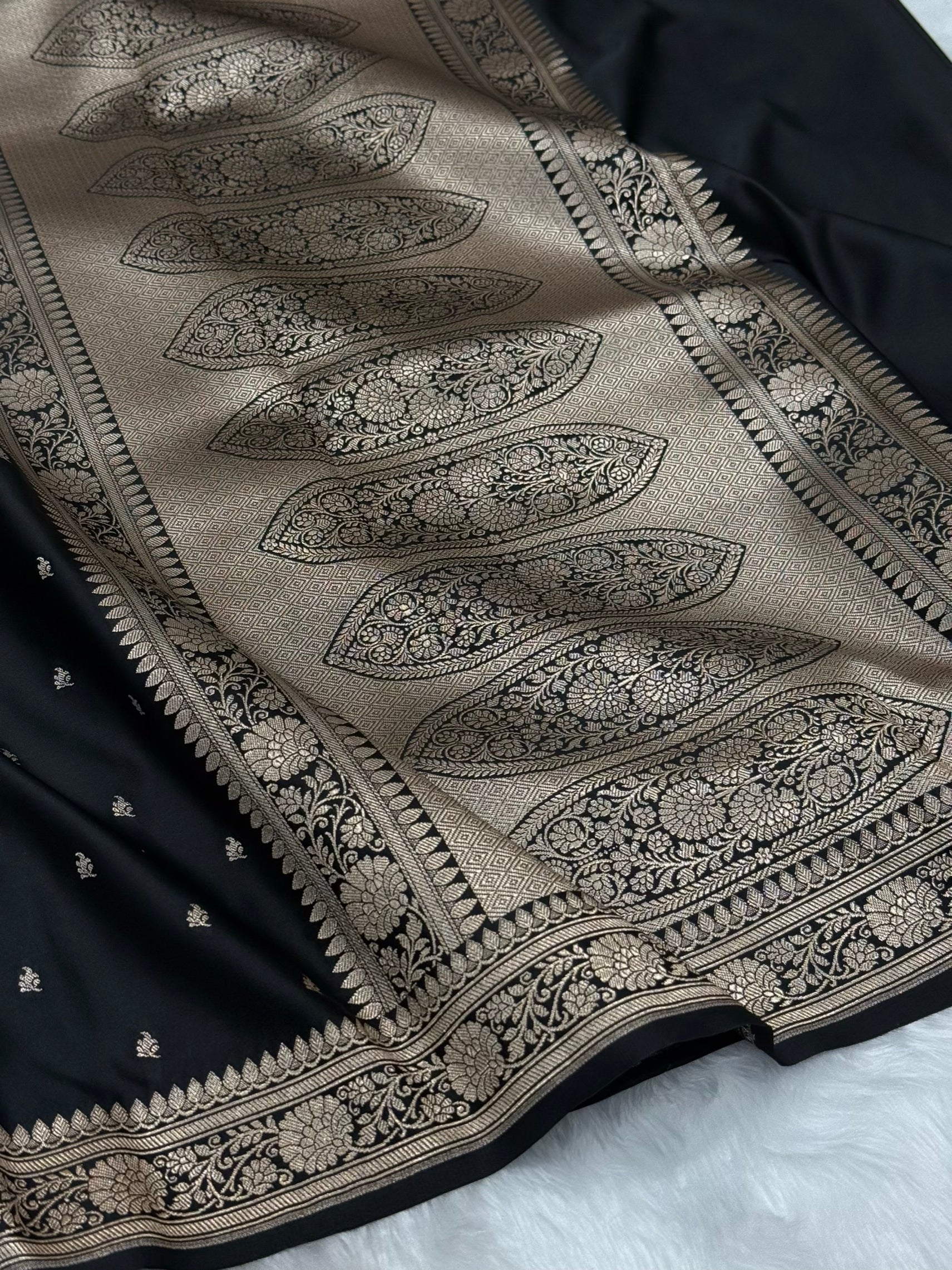 Black Shades Mashru Silk Saree for Festive Seasons MSM 16