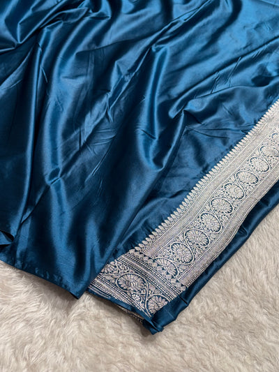 Banarasi German Blue Shades Jaal With Minakari Mashru Silk Saree MCS63
