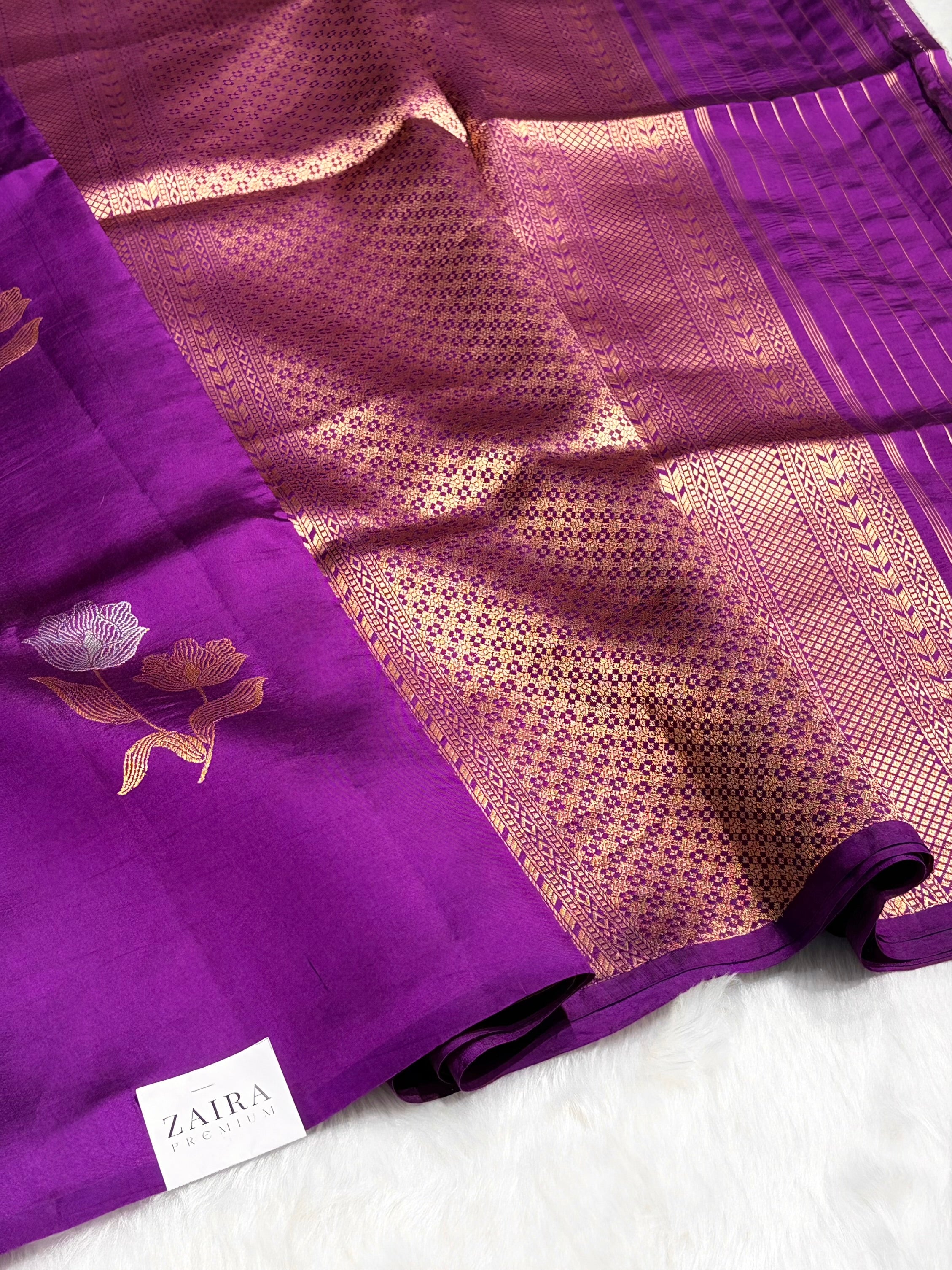 Wine Shades Meena Boota Handwoven Raw Mango Silk RM-35