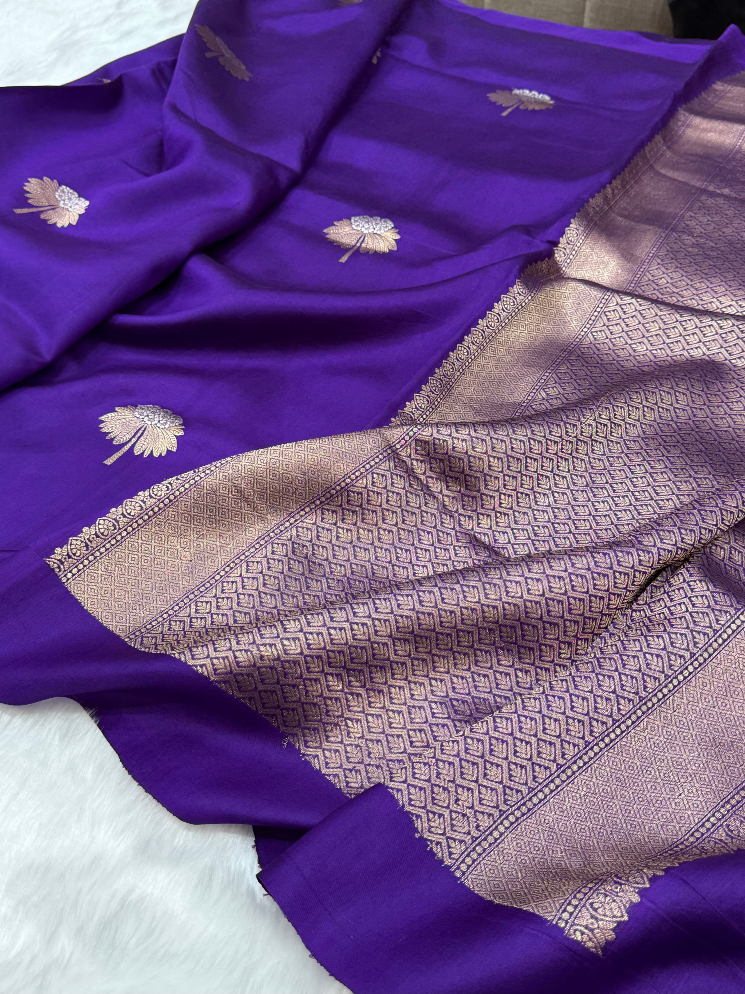 Purple Shades Meena Boota Handwoven Raw Mango Silk RM-43