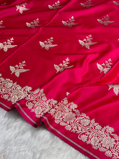 Rani Cross Shades Floral Boota Mashru Silk Saree MSM-67