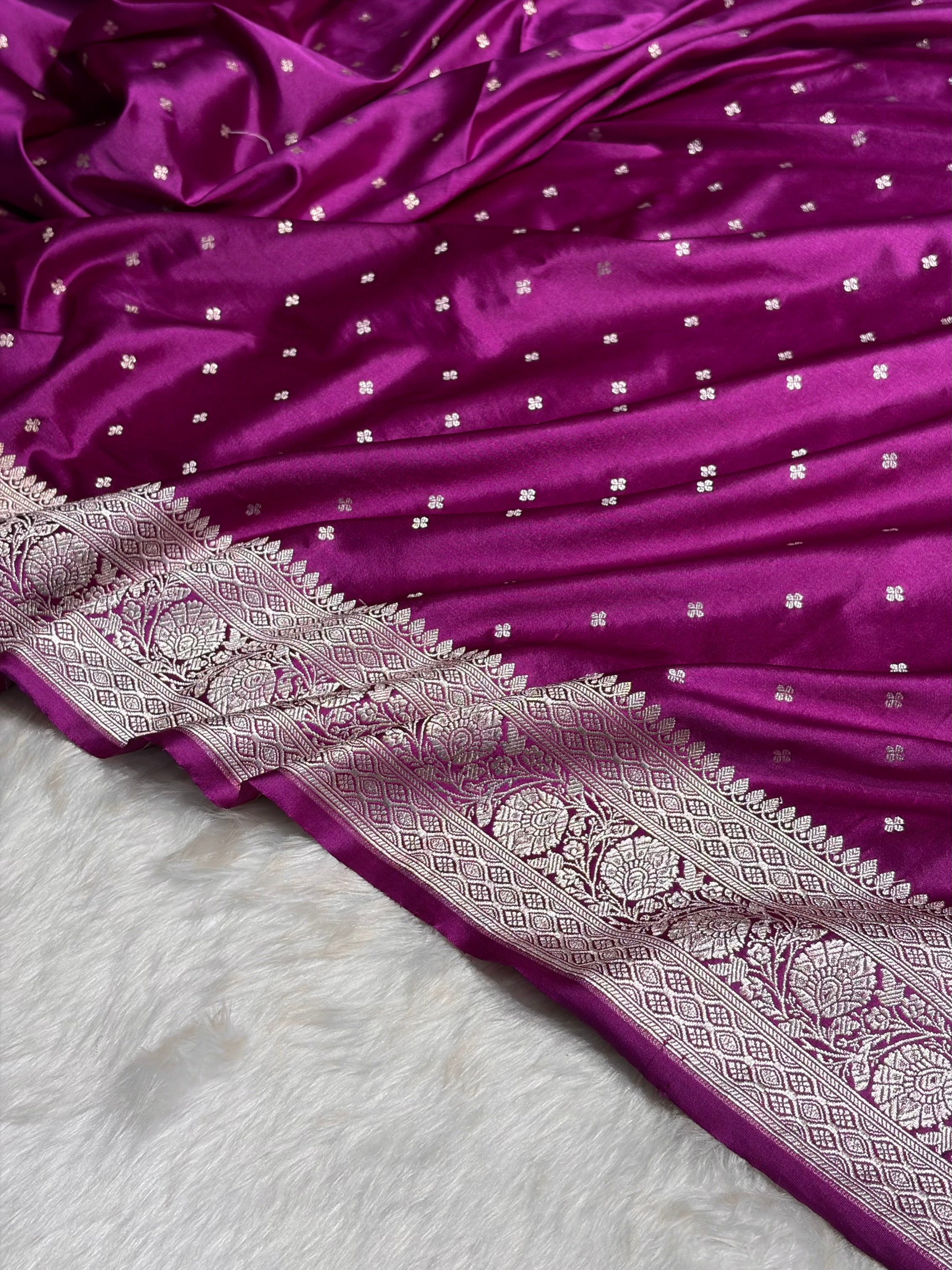 Wine Shade Booti Mashru Silk Saree MS41