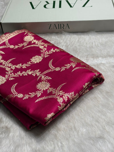 Satin Silk Banarasi Jaal In Pink Shades SS18