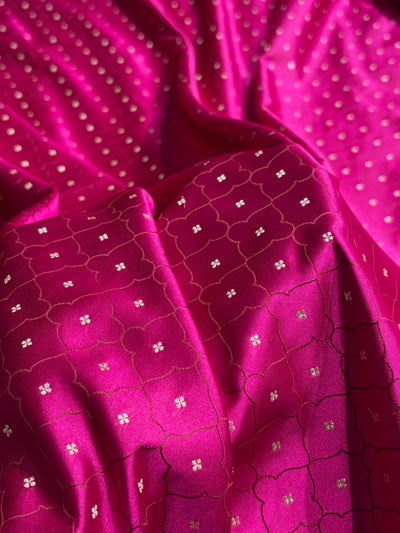 Wine Shades Tanchoi Motif Mashru Silk Saree MST-13