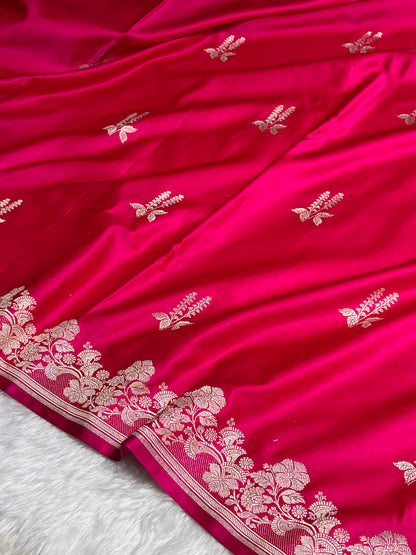 Cross Rani  Floral Boota Mashru Silk Saree MSM-43