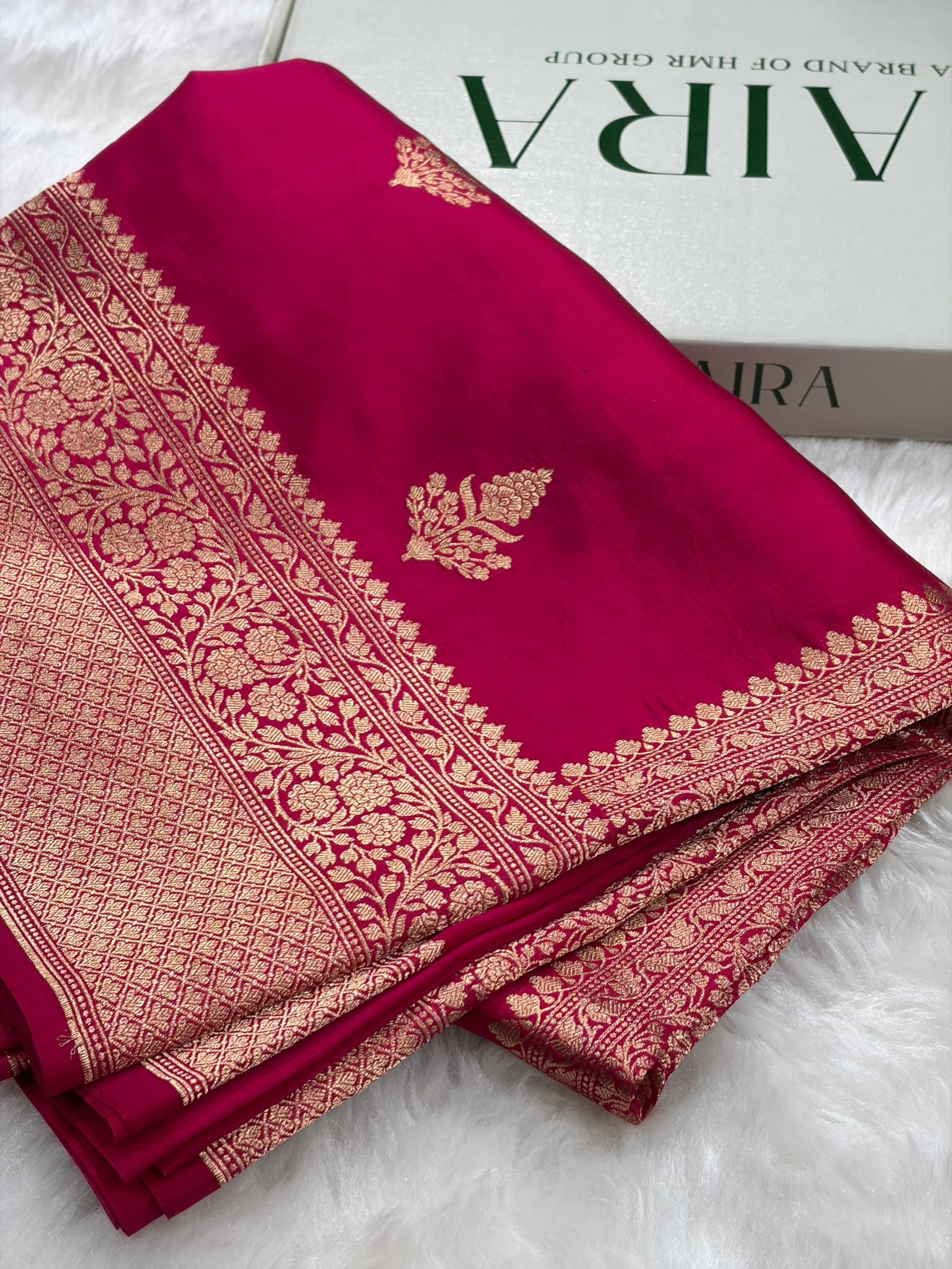 Banarasi Rani Boota Handwoven Pure Paper Silk RM-86