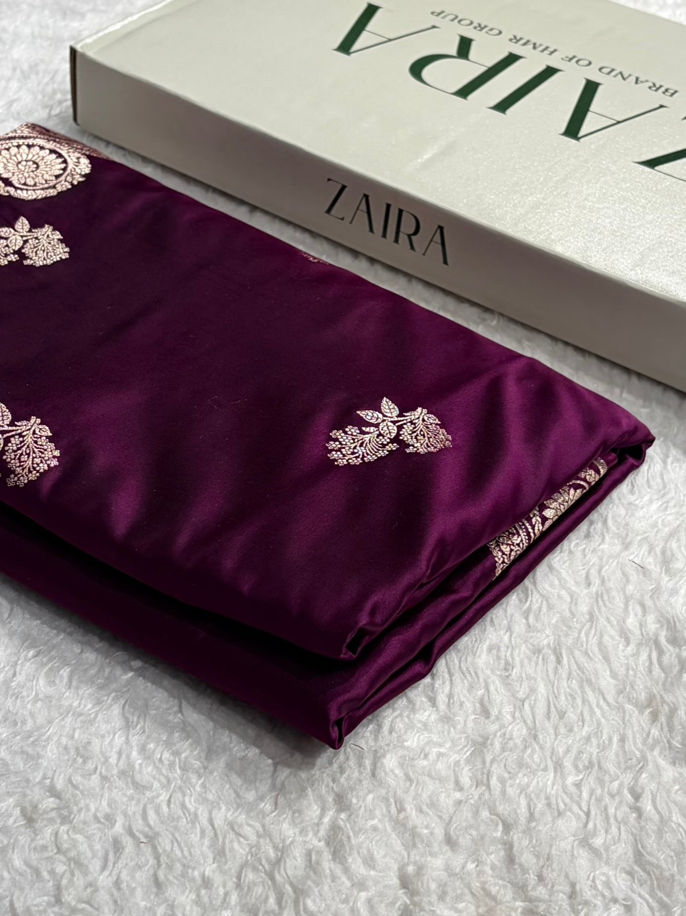 Wine Shades Banarasi Boota Pattern Floral Mashru Silk Saree MSM-110