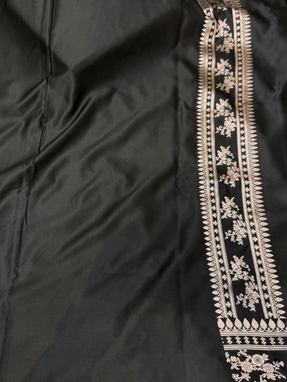 Black Shades Floral Boota Mashru Silk Saree