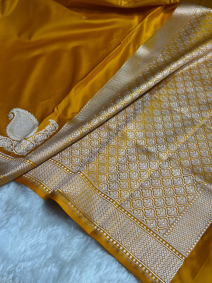 Plain Mashru with Mustard Shades MSM-51