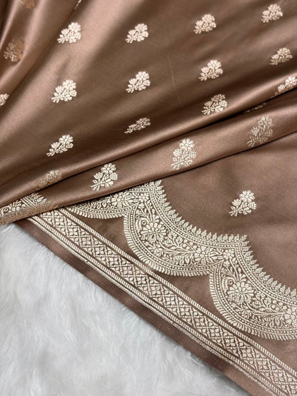 Cheeku Scallop Booti Mashru Silk Banarasi Saree MSM-35