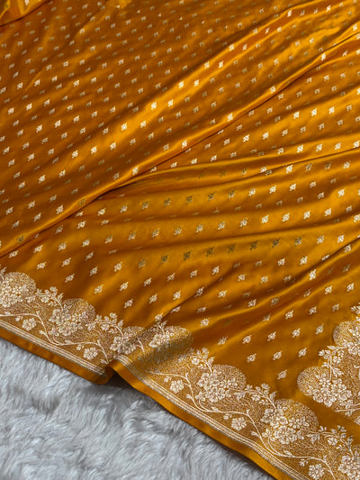 Mustard Shade With Booti Pattern Mashru Silk Saree