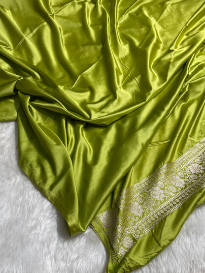 Green Shades Rangkart Cross Mashru Silk Saree