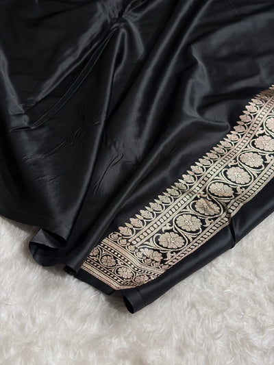 Black Shades Tanchoi Motif Mashru Silk Saree MST-13
