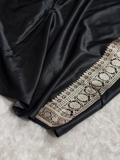 Black Shades Tanchoi Motif Mashru Silk Saree MST-13
