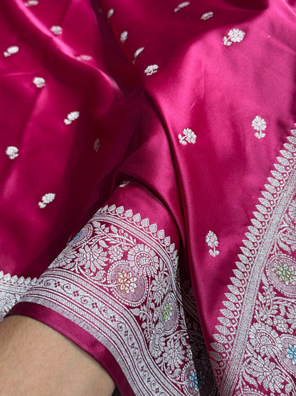 Rani Shades Minakari Booti Mashru Silk Saree MCS73